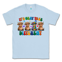 Dusty Blue Its Okay To Be Different Classic Tee - CowhideDigitalArt