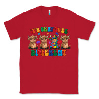 Red Its Okay To Be Different Classic Tee - CowhideDigitalArt
