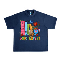 Navy booktrovert Urban Heavy Tee - JahusDesignShop