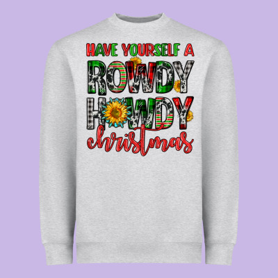 Have Yourself A Rowdy Howdy Christmas Heavyweight Sweatshirt Designed By Fadigitalartstudio