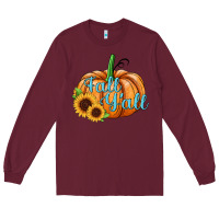 Burgundy fall y'all pumpkin Long Sleeve Tee - JahusDesignShop