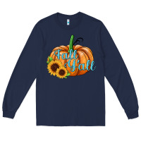Navy fall y'all pumpkin Long Sleeve Tee - JahusDesignShop