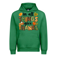 Emerald In all things give thanks Urban Hoodie - NancyCooperArtShop