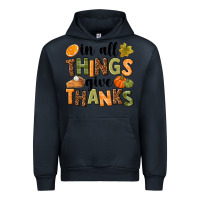 Navy In all things give thanks Urban Hoodie - NancyCooperArtShop