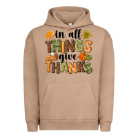 Pigment Burro In all things give thanks Urban Hoodie - NancyCooperArtShop