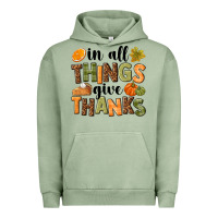 Pigment Oil Green In all things give thanks Urban Hoodie - NancyCooperArtShop