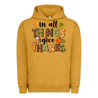 Pigment Peanut Butter In all things give thanks Urban Hoodie - NancyCooperArtShop