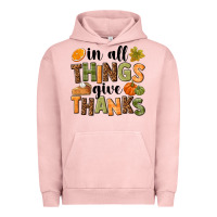 Pigment Salmon In all things give thanks Urban Hoodie - NancyCooperArtShop