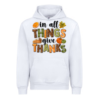 White In all things give thanks Urban Hoodie - NancyCooperArtShop