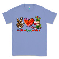 Colony Blue peace love wine Classic Tee - AdoDesignShop