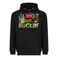 Black jingle bell rockin' Heavyweight Hoodie - MaliasSmallBusiness
