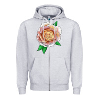 Heather Grey fun in the sun rose Zipper Hoodie - LillyAllenDesigns