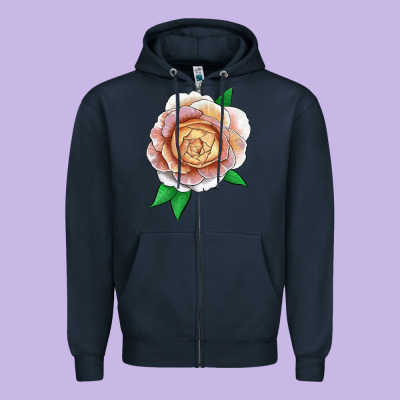 Fun In The Sun Rose Zipper Hoodie Designed By Lillyallendesigns