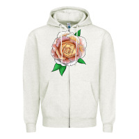 Oatmeal Heather fun in the sun rose Zipper Hoodie - LillyAllenDesigns