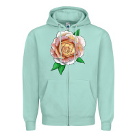 Seafoam fun in the sun rose Zipper Hoodie - LillyAllenDesigns