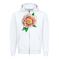 White fun in the sun rose Zipper Hoodie - LillyAllenDesigns