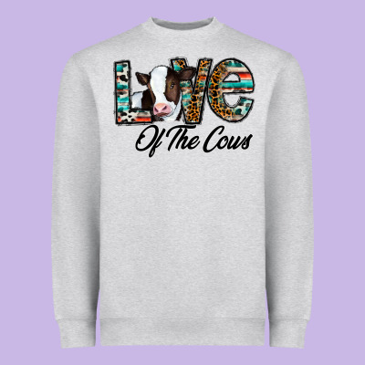 Love Of The Cows Heavyweight Sweatshirt Designed By Cowhidedigitalart