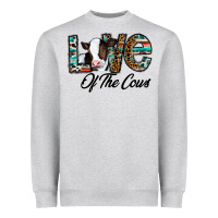Heather Grey love of the cows Heavyweight Sweatshirt - CowhideDigitalArt