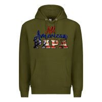 Army Green all american papa Premium Hoodie - BarkalooDesign