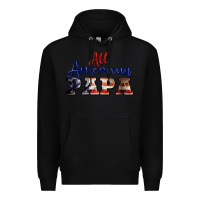 Black all american papa Premium Hoodie - BarkalooDesign