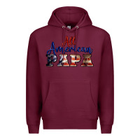 Burgundy all american papa Premium Hoodie - BarkalooDesign