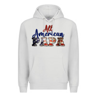 Dove Grey all american papa Premium Hoodie - BarkalooDesign