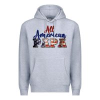 Heather Grey all american papa Premium Hoodie - BarkalooDesign