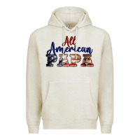 Oatmeal Heather all american papa Premium Hoodie - BarkalooDesign