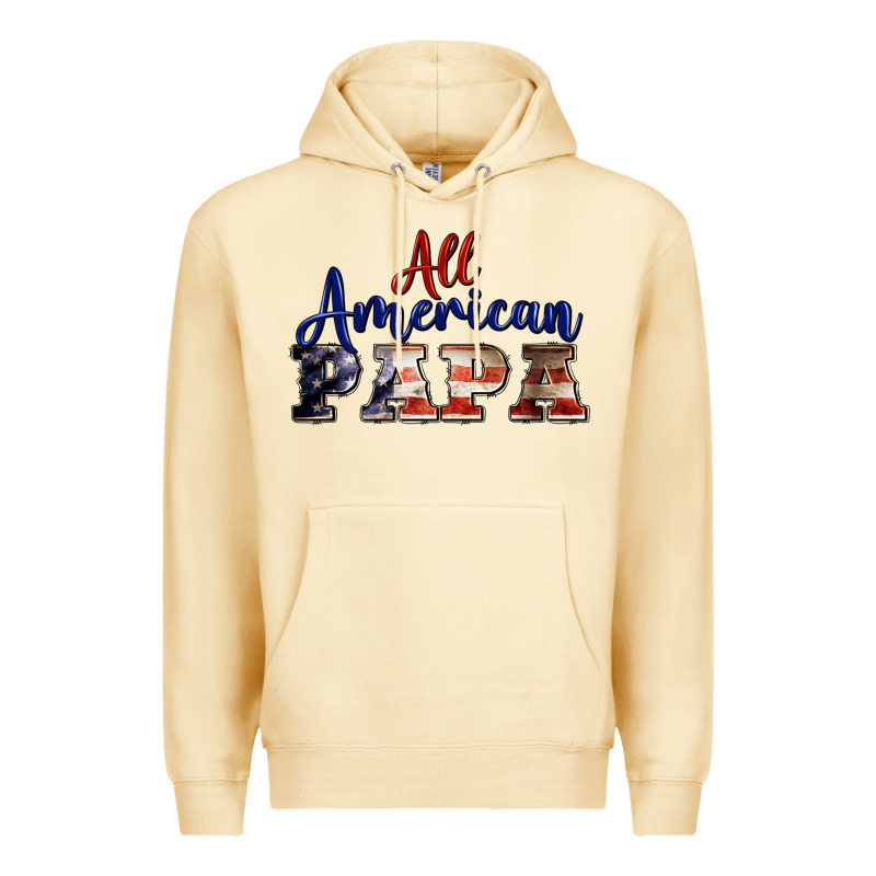 All American Papa Premium Hoodie by BarkalooDesign | Teevron