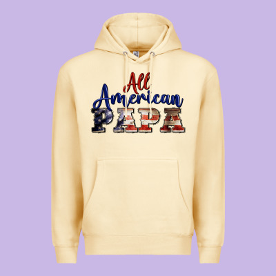 All American Papa Premium Hoodie Designed By Barkaloodesign