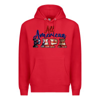 Red all american papa Premium Hoodie - BarkalooDesign
