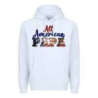 White all american papa Premium Hoodie - BarkalooDesign