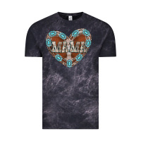 Cloud Black mama heart cowhide Vintage Tee - CowhideDigitalArt