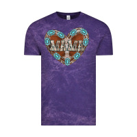 Cloud Purple mama heart cowhide Vintage Tee - CowhideDigitalArt