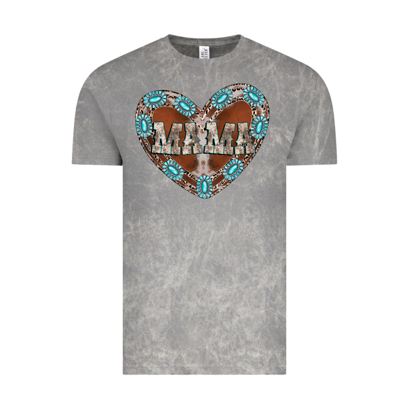Mama Heart Cowhide Vintage Tee by CowhideDigitalArt | Teevron