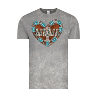 Cloud Rock mama heart cowhide Vintage Tee - CowhideDigitalArt