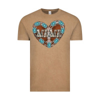 Vintage Coffee mama heart cowhide Vintage Tee - CowhideDigitalArt