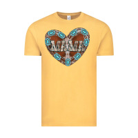 Vintage Mustard mama heart cowhide Vintage Tee - CowhideDigitalArt