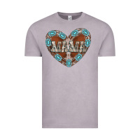 Vintage Zinc mama heart cowhide Vintage Tee - CowhideDigitalArt