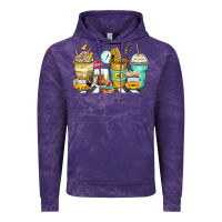 Cloud Purple school bus coffee cups Vintage Hoodie - Zillion Design Studio