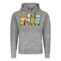 Cloud Rock school bus coffee cups Vintage Hoodie - Zillion Design Studio