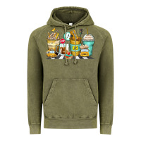 Vintage Olive school bus coffee cups Vintage Hoodie - Zillion Design Studio