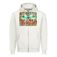 Oatmeal Heather beach'in sunglasses Zipper Hoodie - Jasminsmagicworld