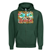 Sports Green beach'in sunglasses Zipper Hoodie - Jasminsmagicworld