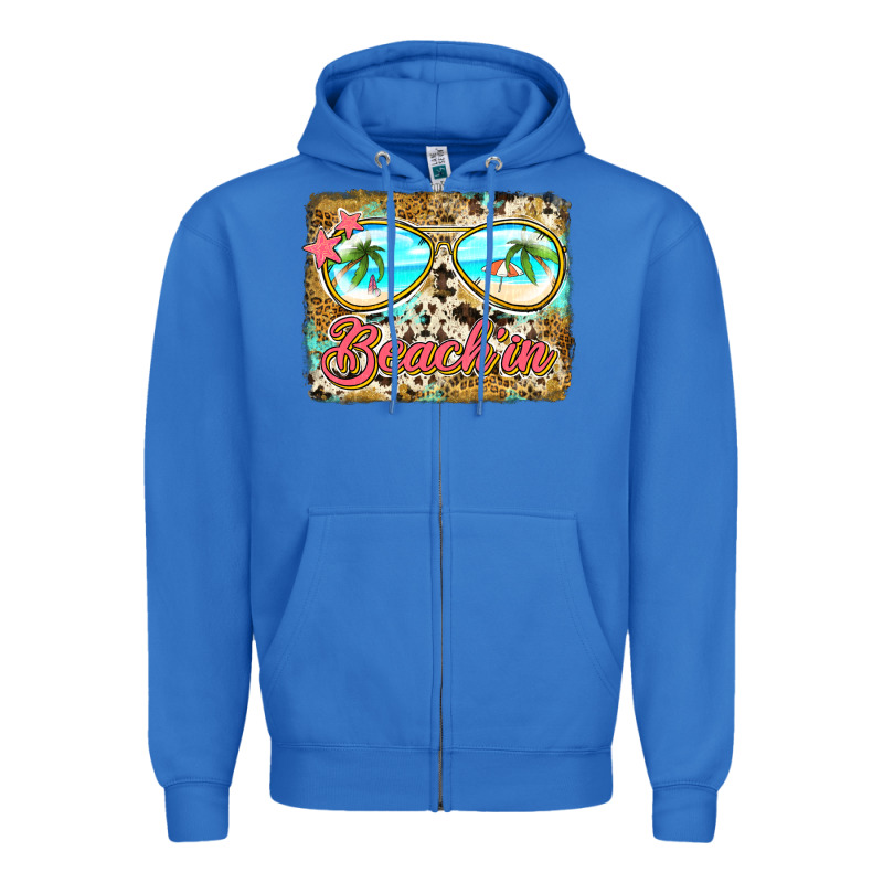 Beach'in Sunglasses Zipper Hoodie by Jasminsmagicworld | Teevron