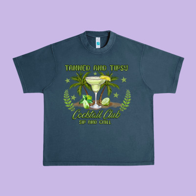 Tanned And Tipsy Cocktail Club Sip And Chill Urban Heavy Tee Designed By Jahusdesignshop