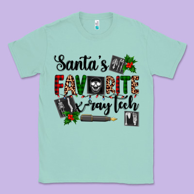 Santa's Favorite X Ray Tech Classic Tee Designed By Adodesignshop