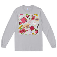 Moon Dust back to school  seamless pattern Long Sleeve Tee - BundleAndBundleShop