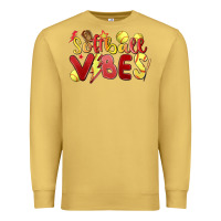 Antique Gold softball vibes Premium Sweatshirt - MaliasSmallBusiness