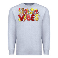 Heather Grey softball vibes Premium Sweatshirt - MaliasSmallBusiness